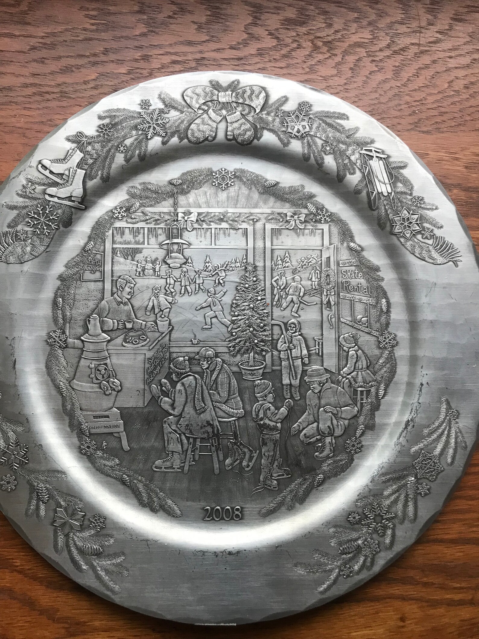 Wendell August 1978 to 2008 pewter Christmas Plates Etsy