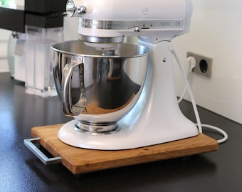 Gleitbrett für die KitchenAid  - Rollbrett aus Massivholz - in 5 Holzarten