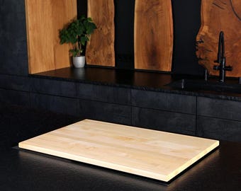 One-piece maple cooktop cover – hob cover for ceramic and induction hobs