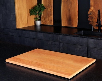 One-piece beechwood cooktop cover – hob cover for ceramic and induction hobs