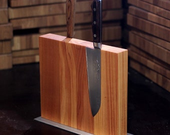 magnetic cherry tree knife block