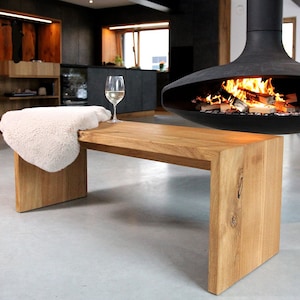 Oak bench solid wood