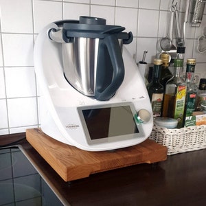 Gleitbrett für den Thermomix® Rollbrett aus Massivholz in 5 Holzarten für TM5, TM6 oder TM31, sowie andere Küchengeräte Bild 2