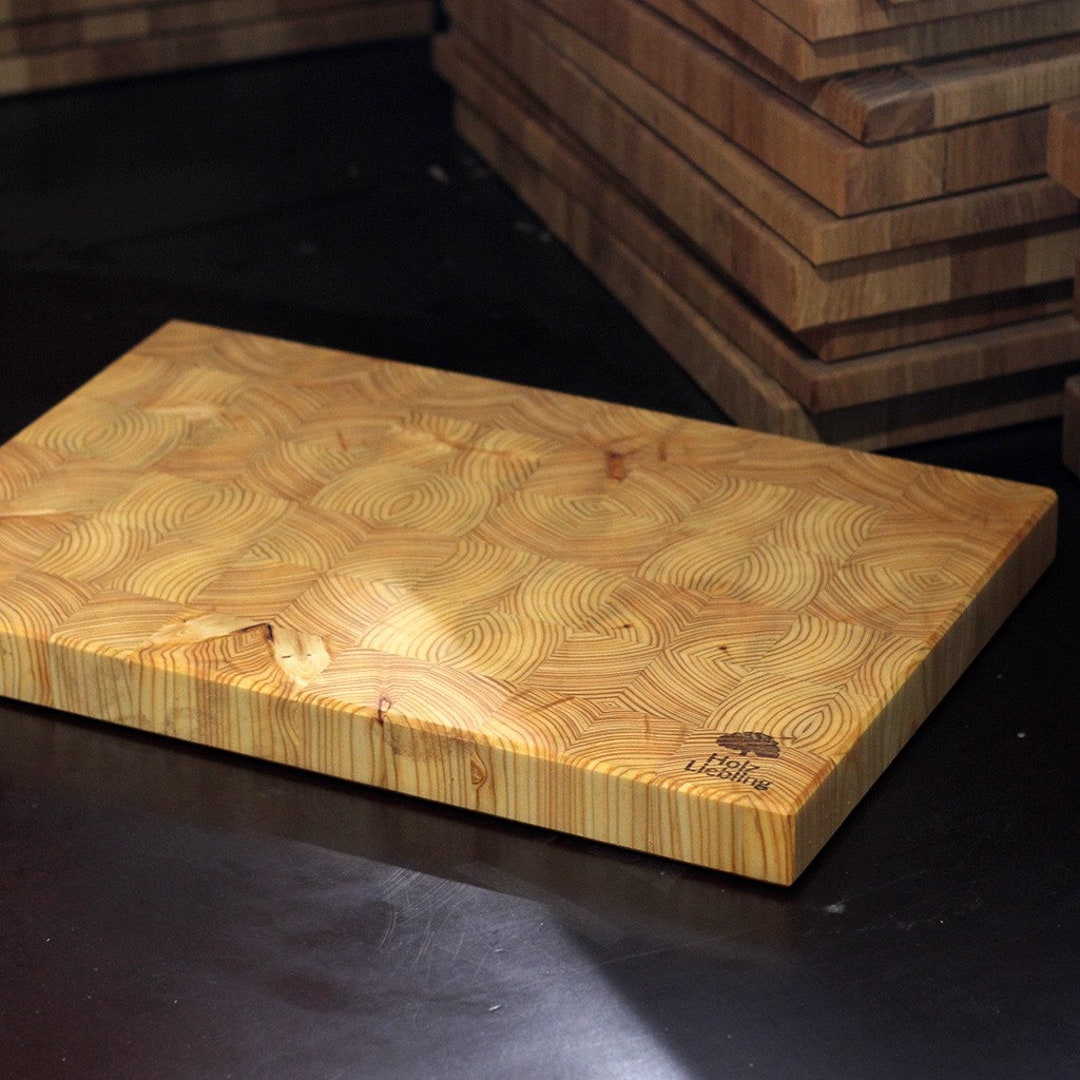 Larch End Grain / End Grain Cutting Board Handmade Etsy UK