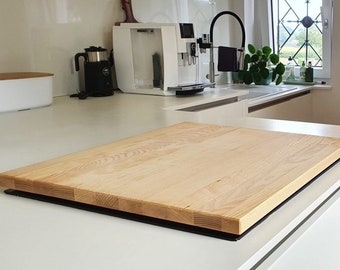 Ash hob cover / keramische kookplaat cover gemaakt van massief hout - verschillende afmetingen selecteerbaar