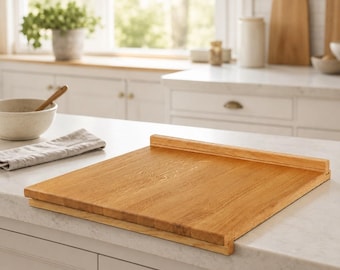 Solid wood pastry board with stop – dough board made of oak or maple