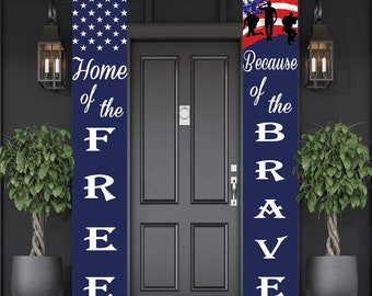 Patriotic 4th of July porch decor is some of my favorite home decor to shop for! Etsy is an especially great spot to find unique decor finds--and that includes patriotic porch decor. You can't go wrong with these patriotic banners. 