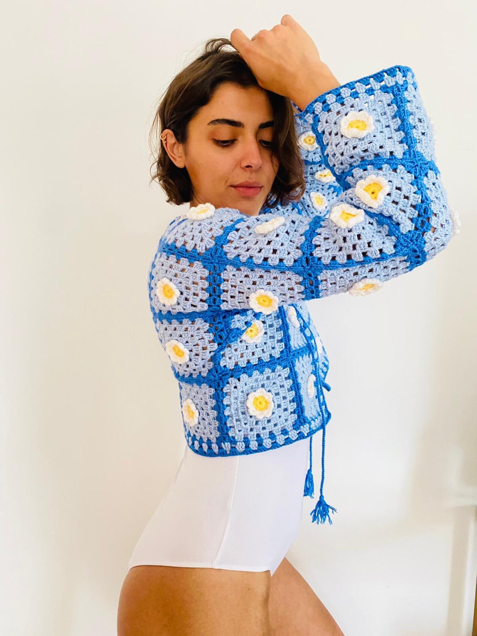 daisy cardigan sweater
