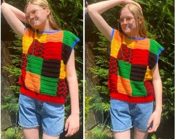 IlyadaCoKnit Harry Styles Vest, Harry Vest, Harry Knitted Vest, Harry Knitted Sweater Vest, Knitted Harry Style Vest