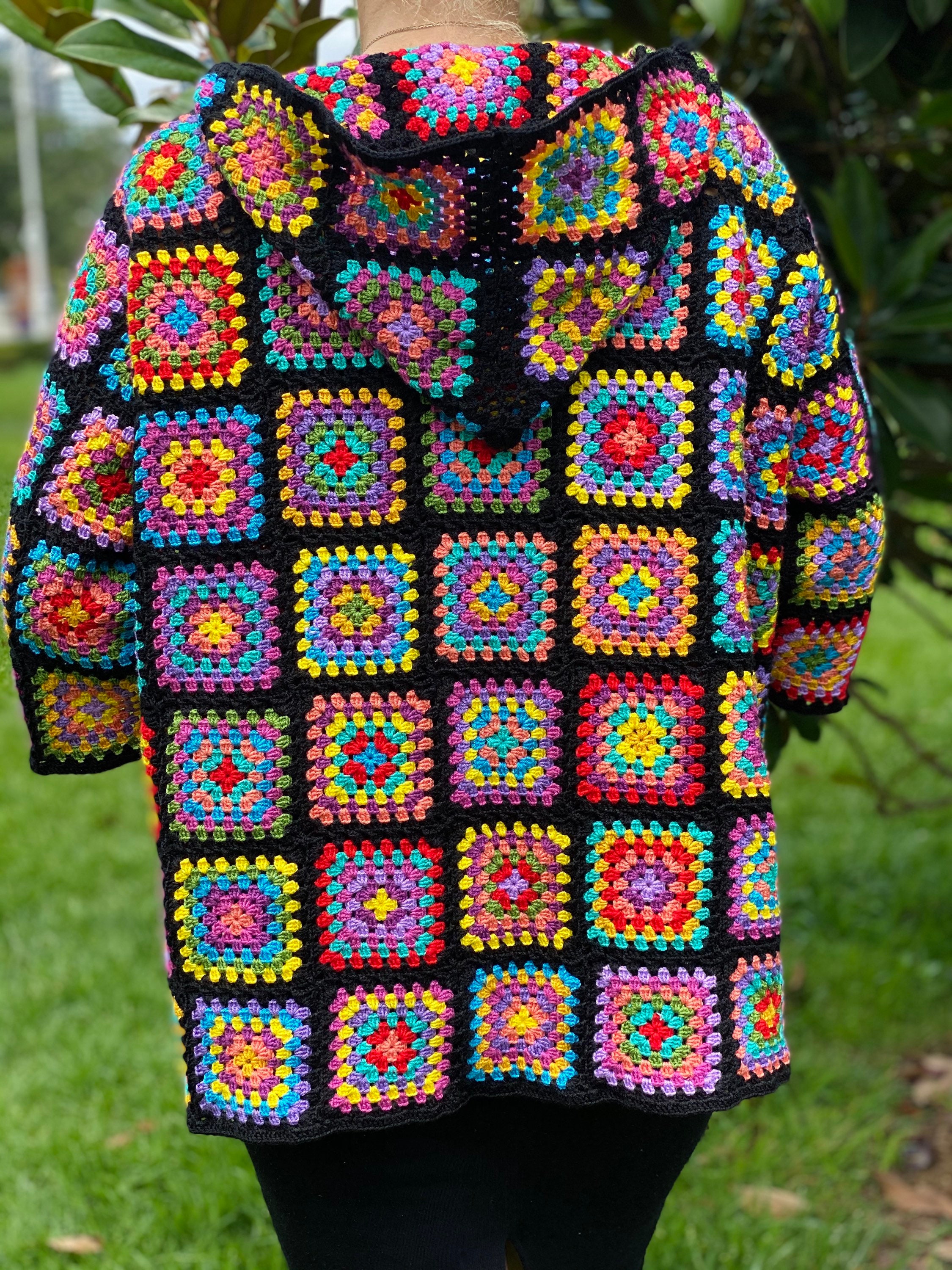 Granny Square Cardigan Crochet Cardigan Granny Square | Etsy