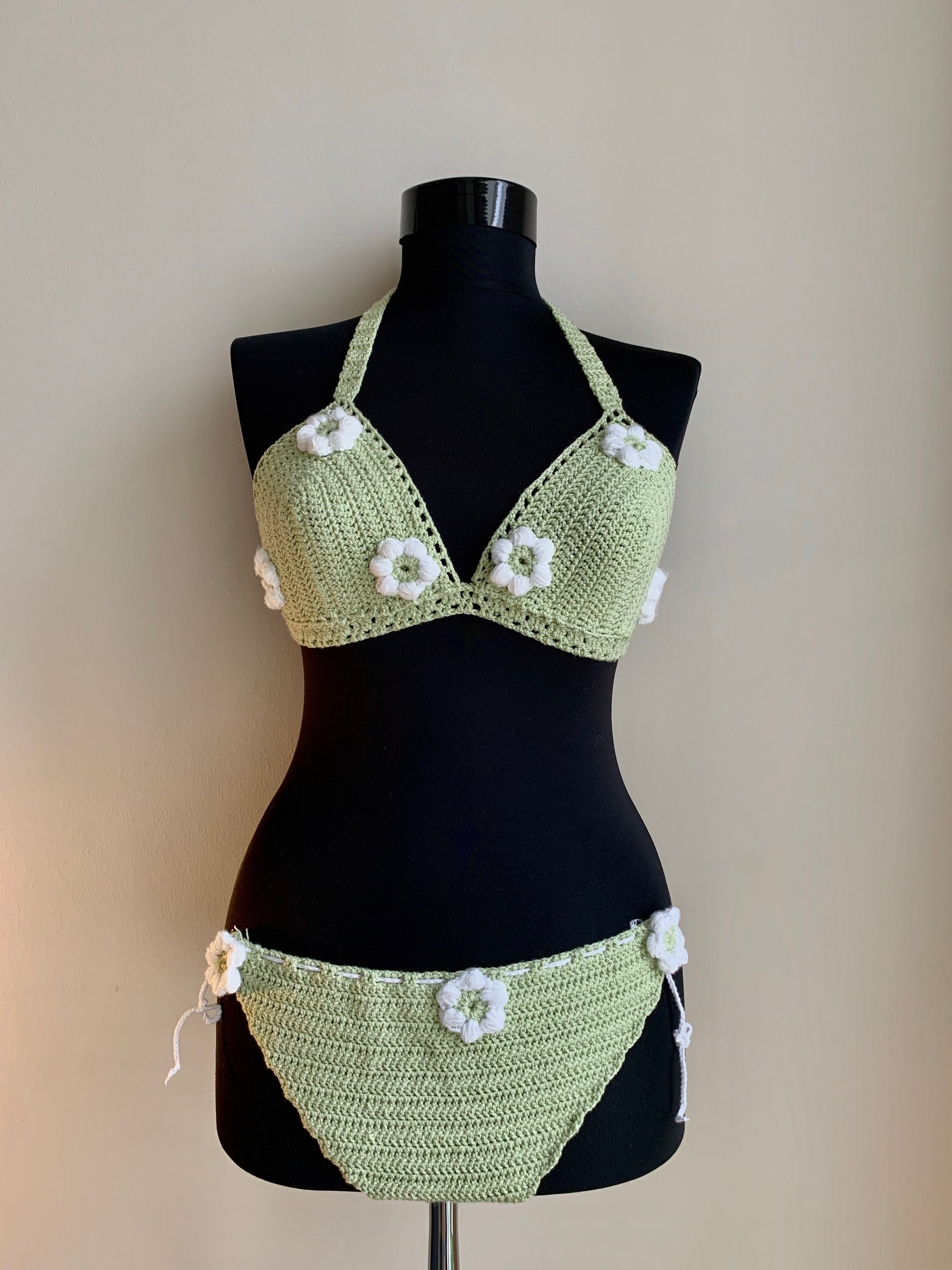 Aangepaste bestelling haak bikini set daisy bloem bikini Etsy