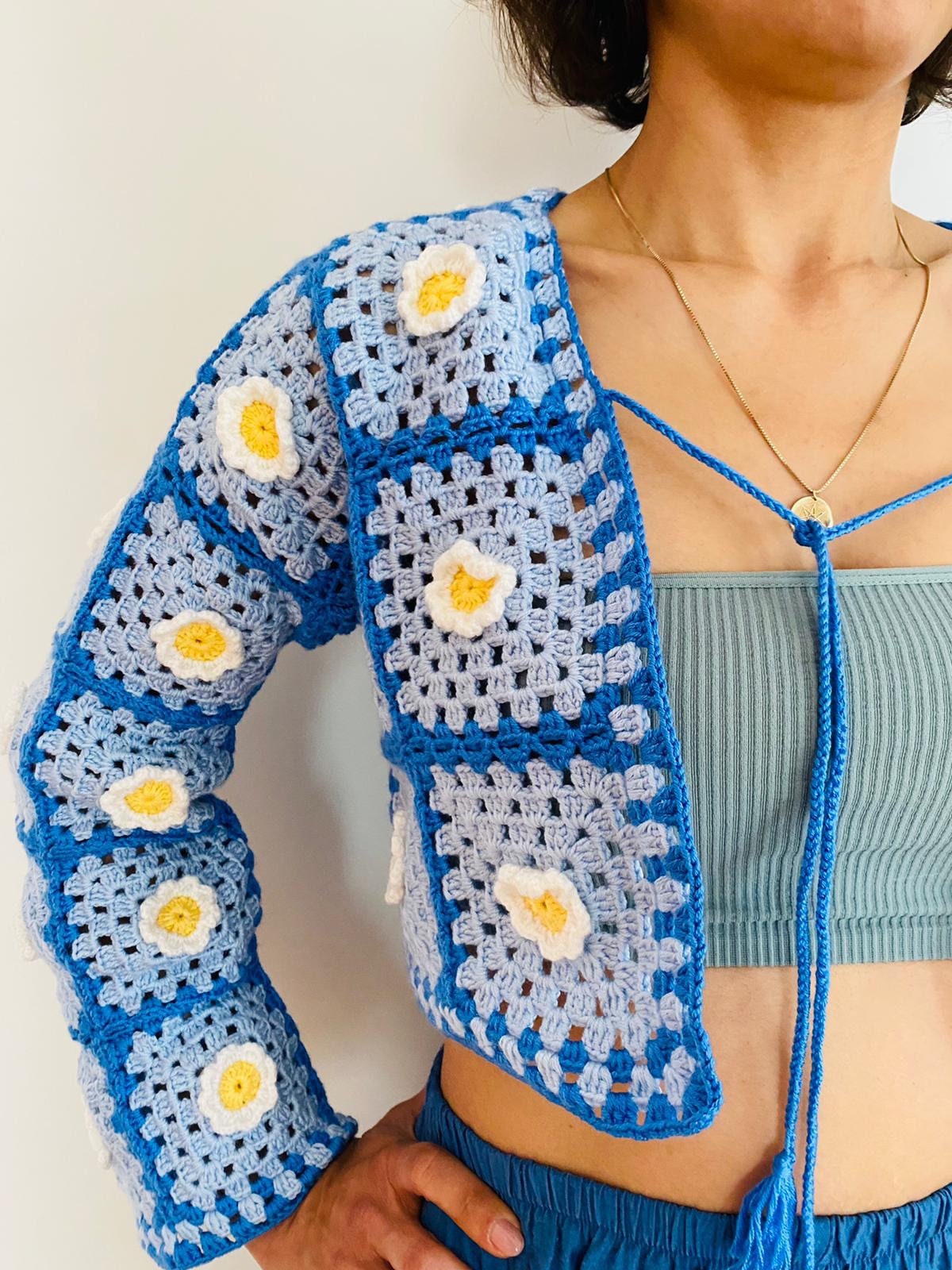 Daisy Cardigan Crochet Cardigan Cardigan for Summer Knitter | Etsy