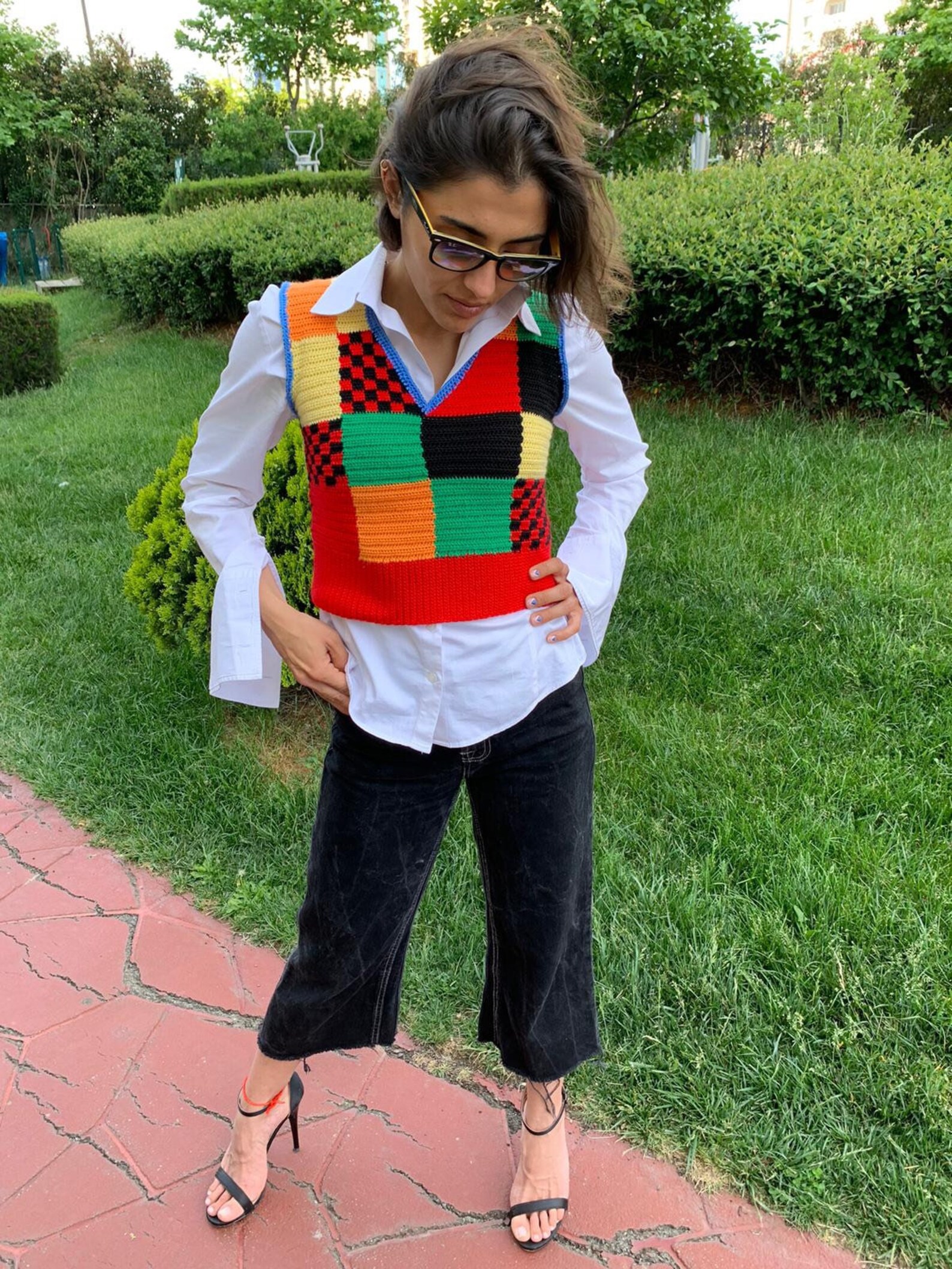 harry styles vest outfit