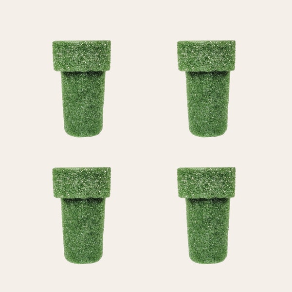 This is a set of 4 floral foam vase inserts for cemetery arrangements.