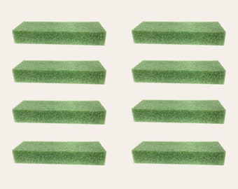 This is a set of 8 floral foam blocks for cemetery saddles, floral arranging, DIY projects, etc.