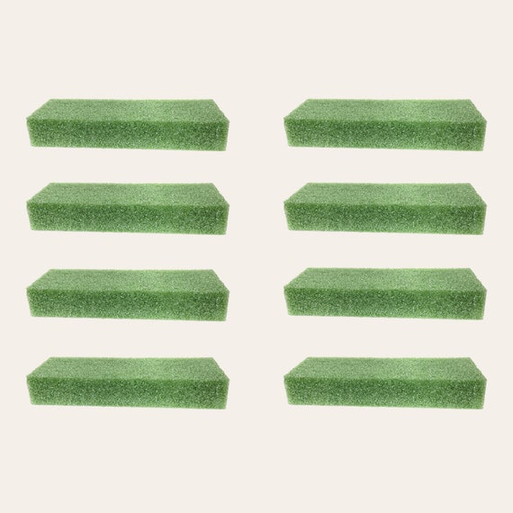 This is a set of 8 floral foam blocks for cemetery saddles, floral arranging, DIY projects, etc.