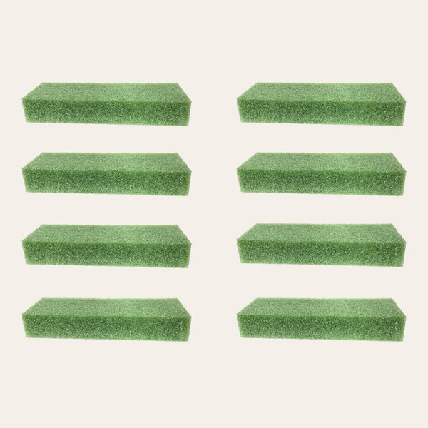 This is a set of 8 floral foam blocks for cemetery saddles, floral arranging, DIY projects, etc.
