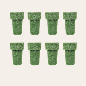 This is a set of 8 floral foam vase inserts for cemetery arrangements.