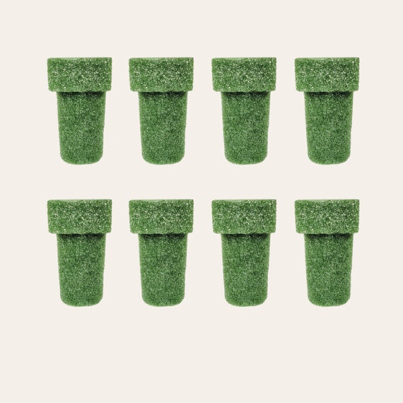 This is a set of 8 floral foam vase inserts for cemetery arrangements.
