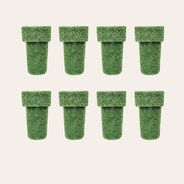 This is a set of 8 floral foam vase inserts for cemetery arrangements.