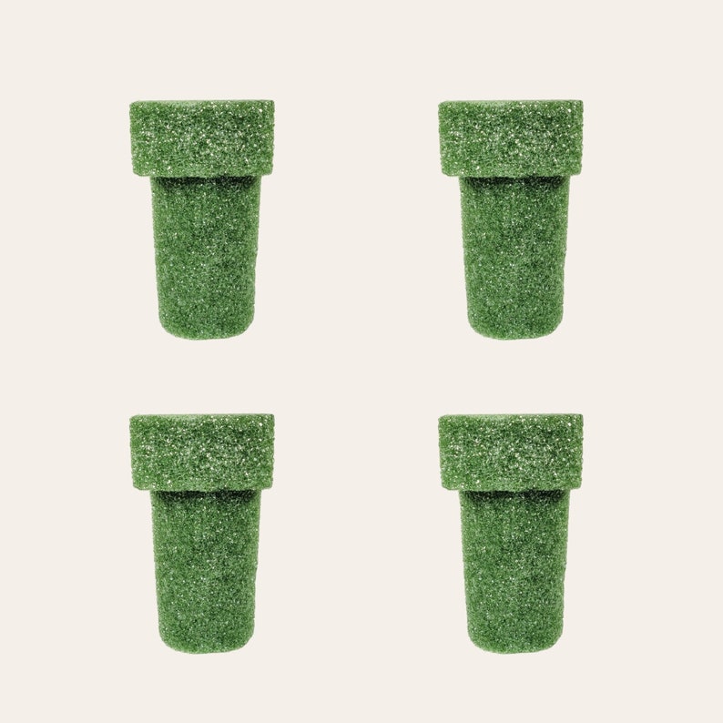 This is a set of 4 floral foam vase inserts for cemetery arrangements. image 1