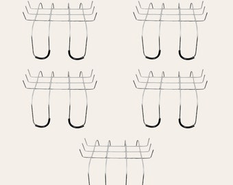 This is a set of 5 12&quot; metal cemetery saddle forms for making headstone decorations.