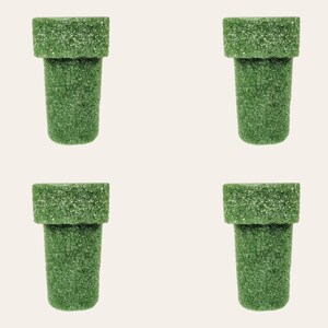 This is a set of 4 floral foam vase inserts for cemetery arrangements. image 7