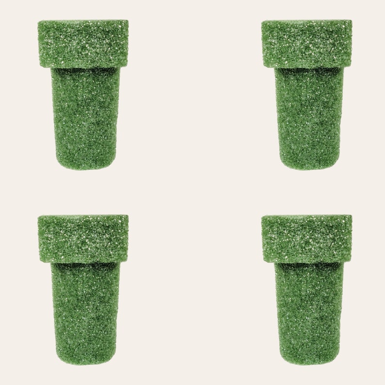 This is a set of 4 floral foam vase inserts for cemetery arrangements. image 7