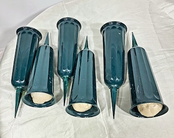 Cemetery vase with foam for making your own memorial decorations. Box of 6 vases. Craft supplies
