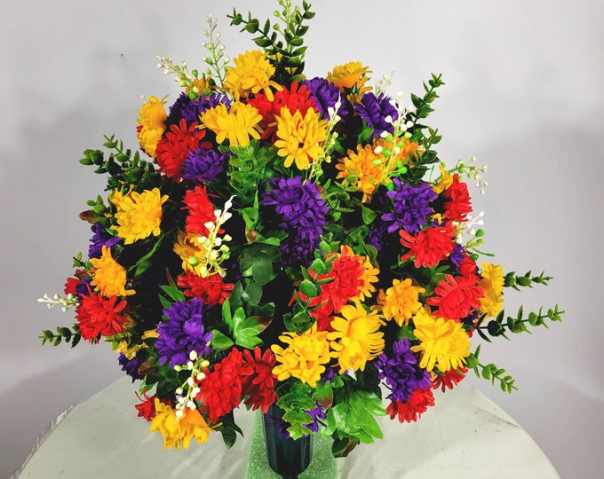 Blue Quality Silk Flowers in Angel Wings With Quality Silk Flowers for