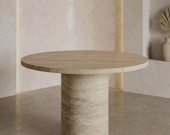 Timeless Round Dining Table - Travertine