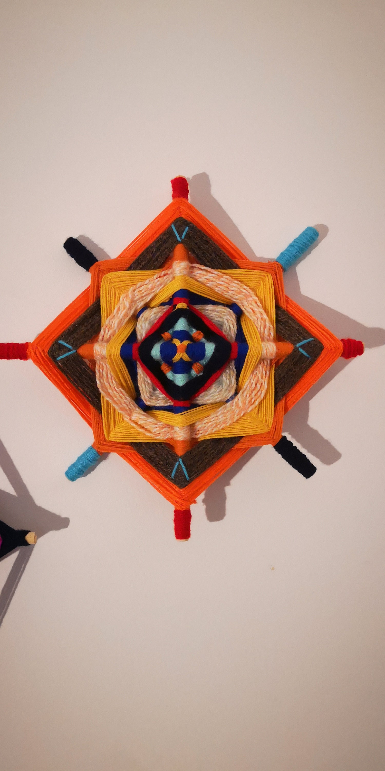 Ojo de Dios 31 cm, Mandala Tissé Laine