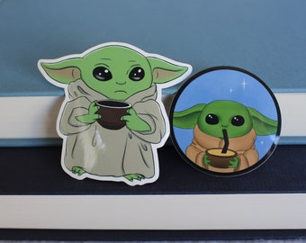 Clearance* Green Baby Alien Stickers