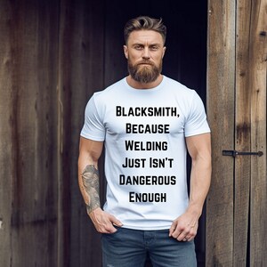Funny Blacksmith Shirt Bladesmith Farrier Knife Maker Metal Worker Iron Worker Christmas Gifts Unisex Heavy Cotton Tee image 2
