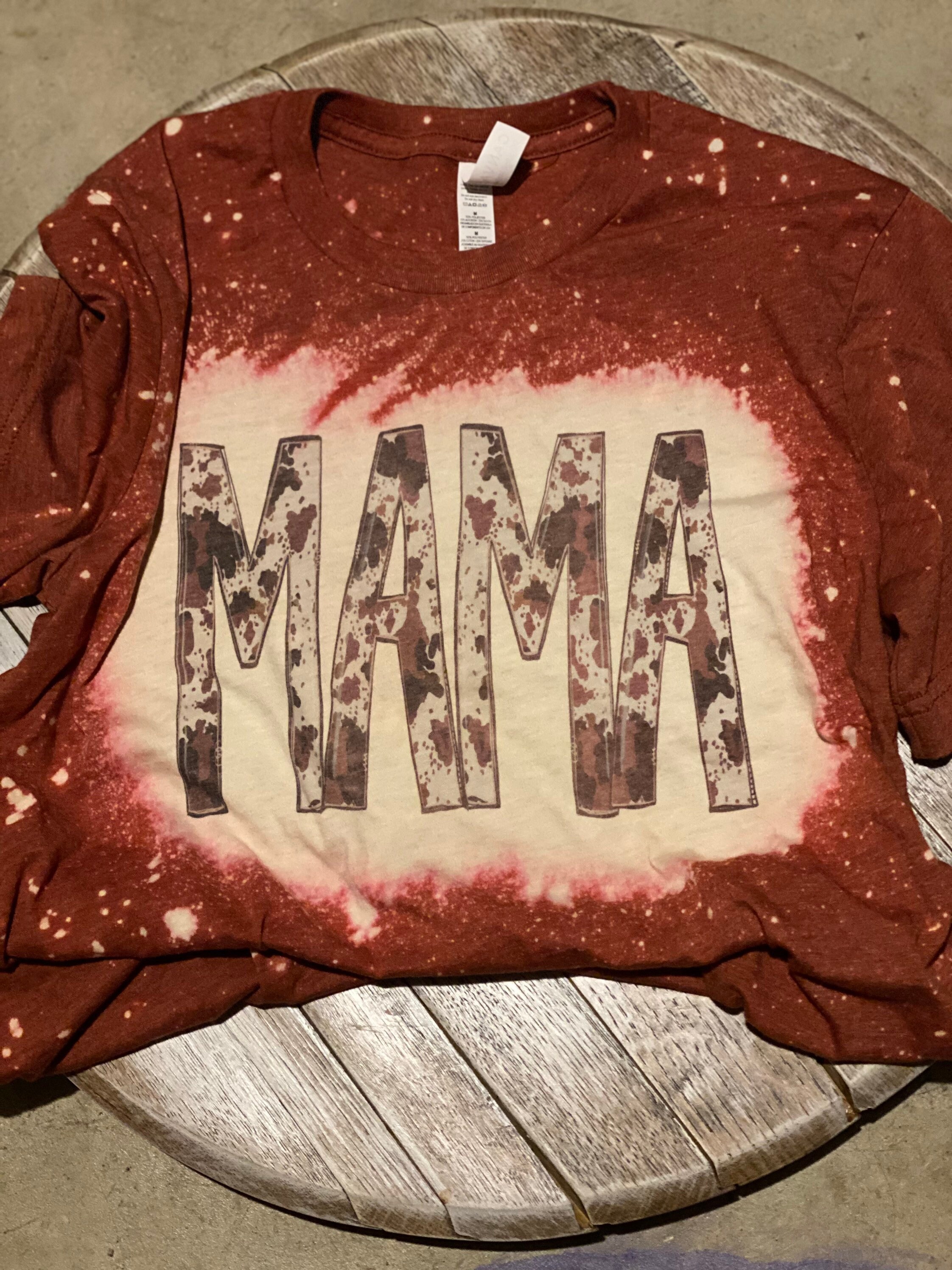 cow print bleached shirt