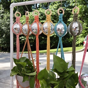 Macrame Disco Plant Hanger || Plant Hanger