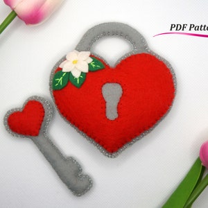 Felt heart pattern, Felt heart ornament pattern, Sewing pattern PDF+SVG for Valentines day, Felt heart ornament easy tutorial, Love decor