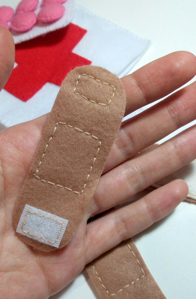 Felt doctor kit Kids doctor play set Toy first aid Felt Etsy