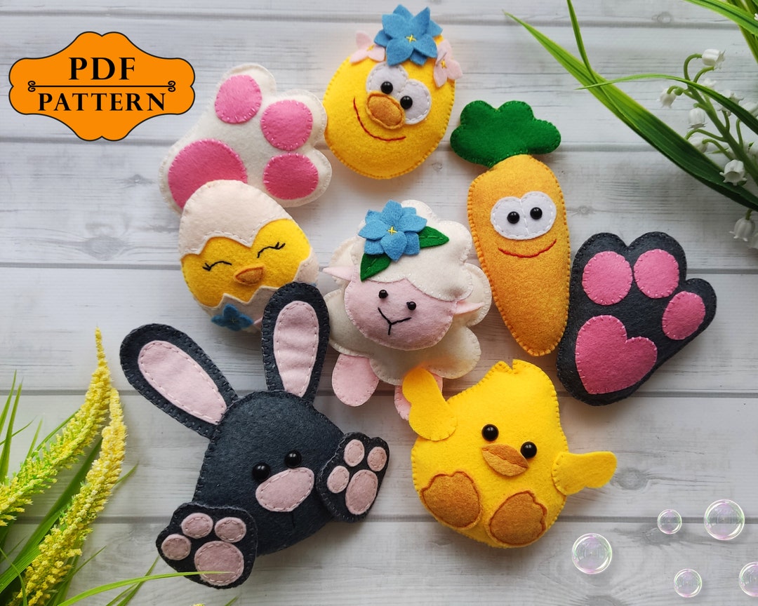 Felt Easter Pattern, Felt Bunny Template, Easter Chick Pattern, Felt Felt Easter Pattern, Felt Bunny Template, Easter Chick Pattern, Felt