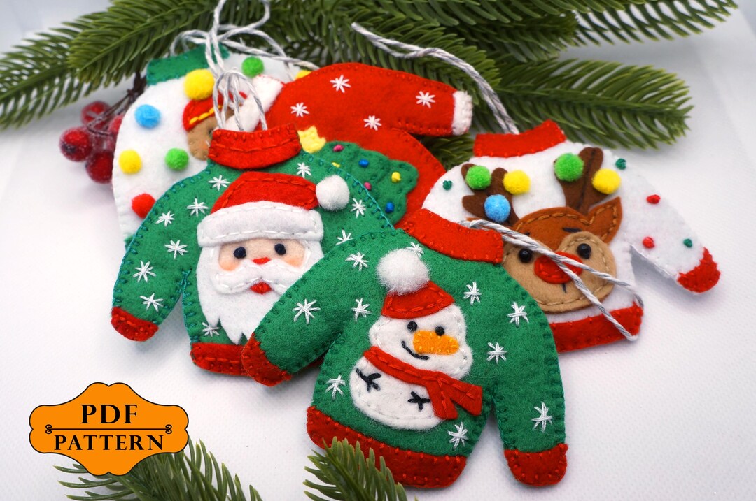 Tutoriel de décoration de pull de Noël moche en feutre, Renne en