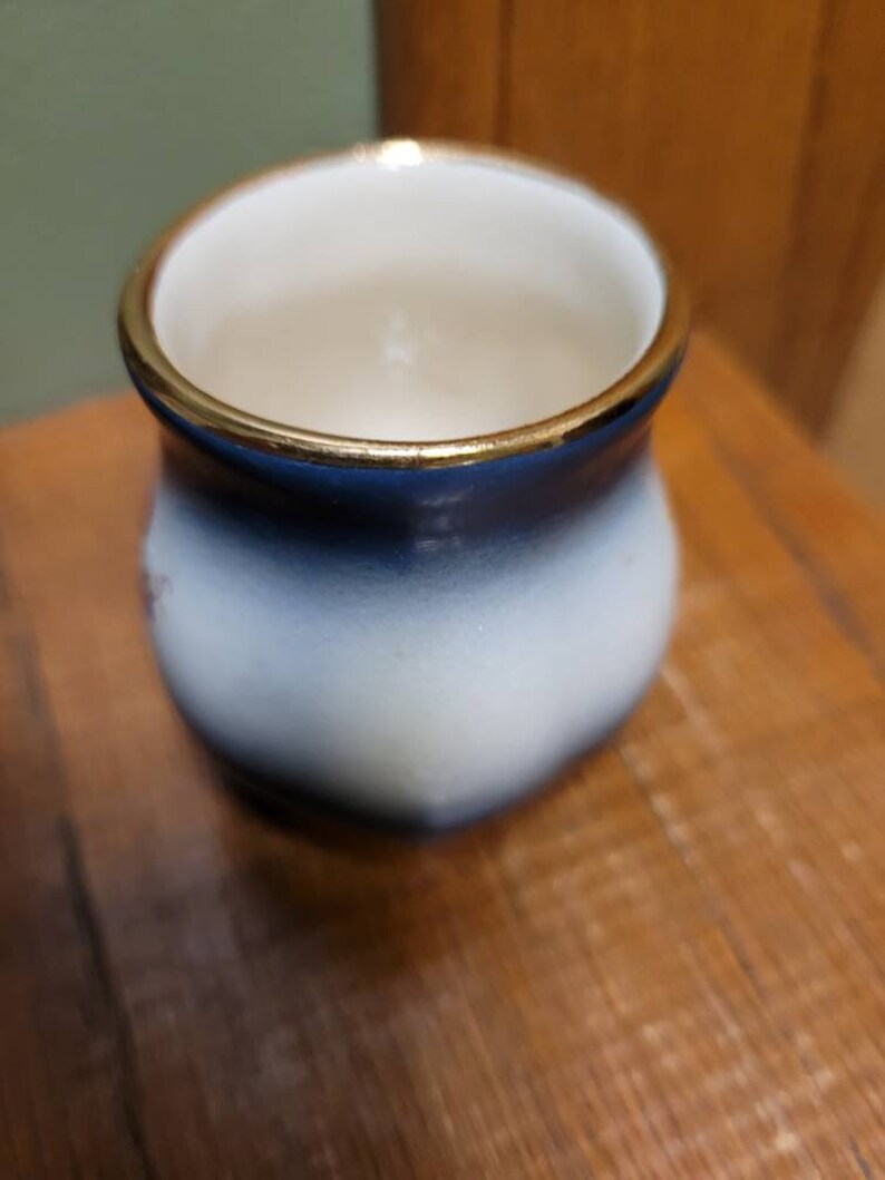 Imperial Pottery Joplin Missouri Toothpick Holder. Blue Floral Etsy