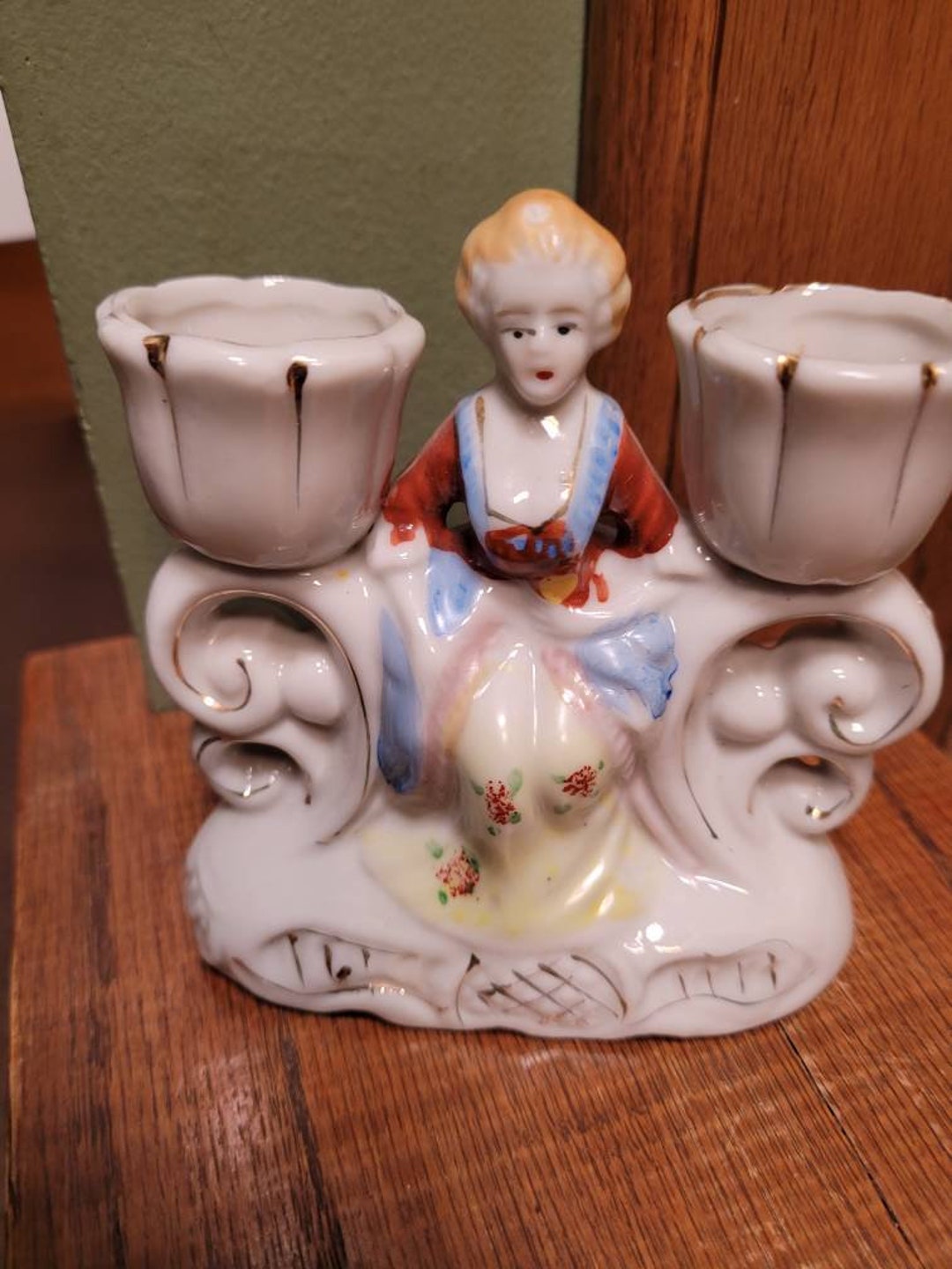 Occupied Japan Porcelain Candle Holder Etsy