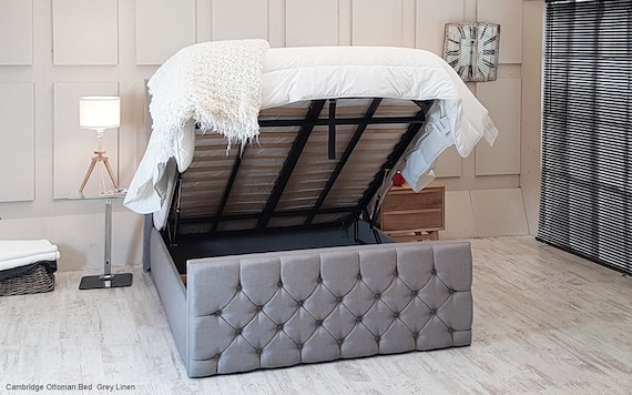 Gas lift storage 2024 bed frame queen