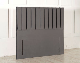 Danica Floor Standing Headboard. Available in Crushed & Soft Velvet, Chenille, Linen or Faux Suede Fabrics