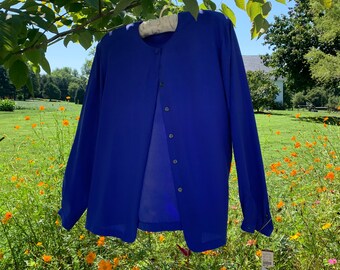 Vintage Blue Chaus Blouse