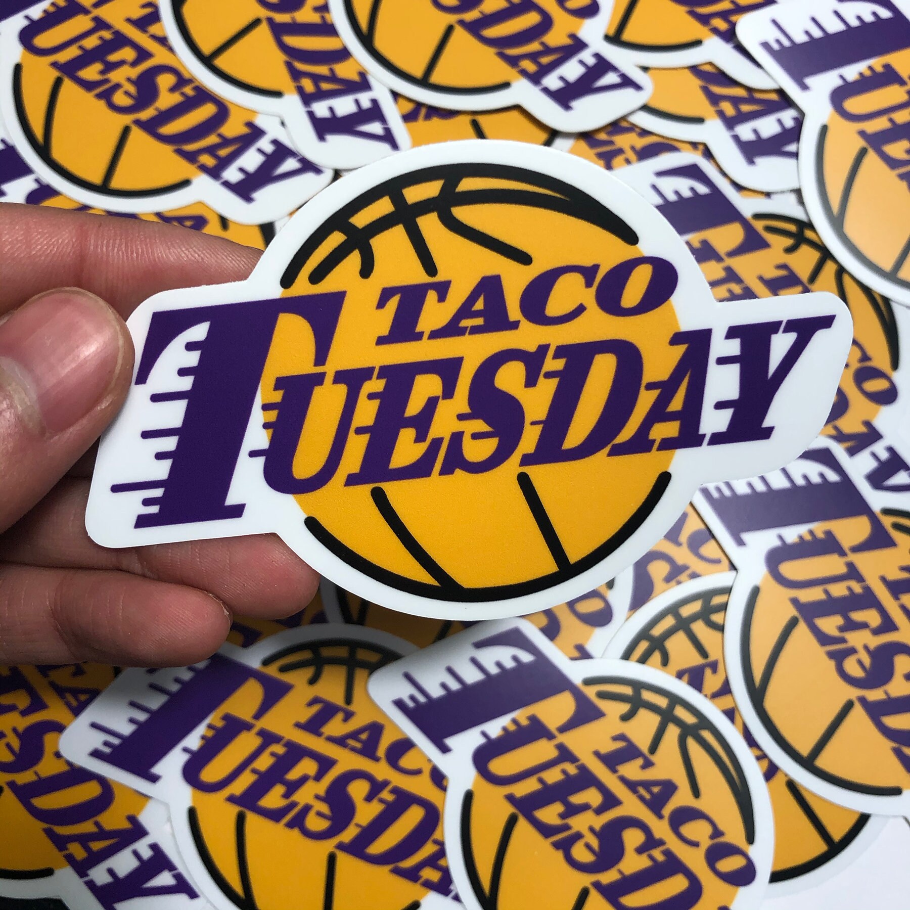 Taco Tuesday x Los Angeles Lakers Sticker Decal Lebron James Etsy