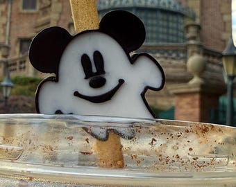 Mickey Ghost Straw Charm