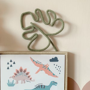 Monstera Leaf Jungle Leaf Dinosaur Decor image 1