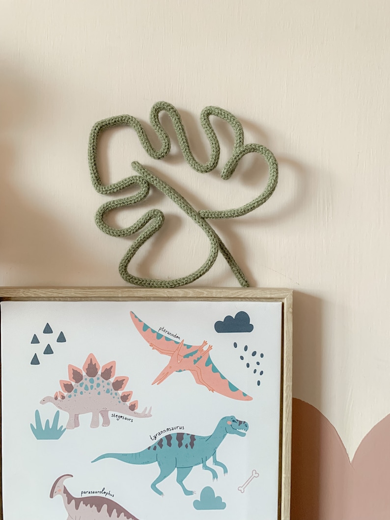 Monstera Leaf Jungle Leaf Dinosaur Decor image 1