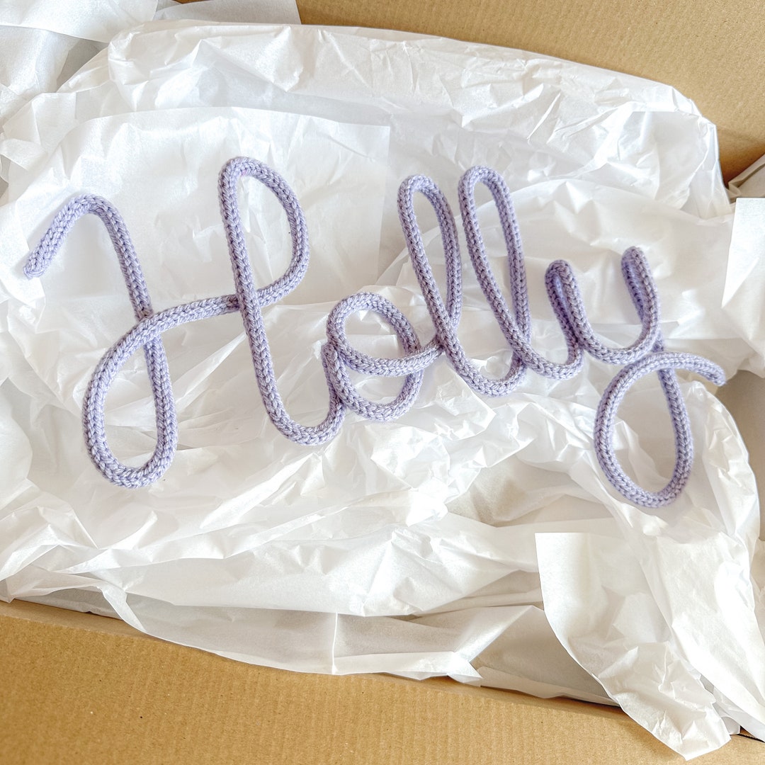 Custom / Personalised Knitted Wire Name / Sign Etsy UK